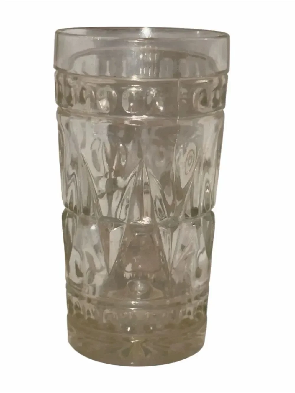 Vintage Colony Park Lane Clear Glass Tumbler Indiana Glass MCM 1957 MINT